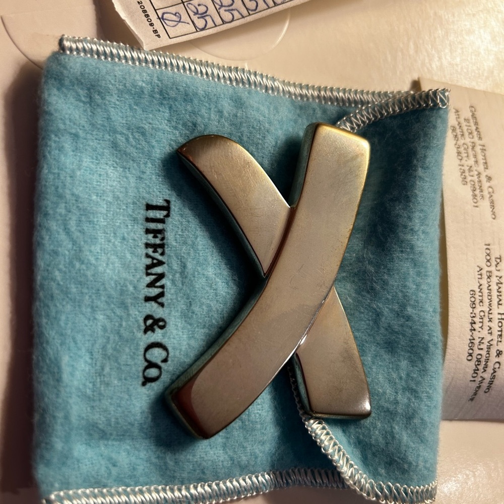 Tiffany & Co. Silver X Brooch
